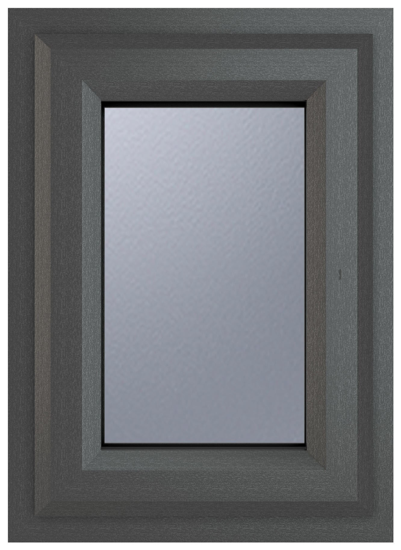 Crystal uPVC Grey / White Top Hung Obscure Triple Glazed Window - 440 x 610mm