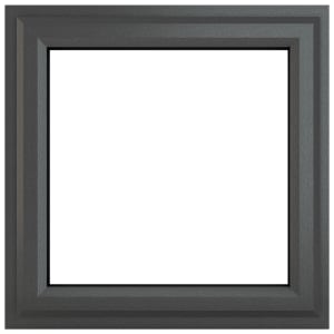 Crystal uPVC Grey / White Top Hung Clear Triple Glazed Window - 610 x 610mm