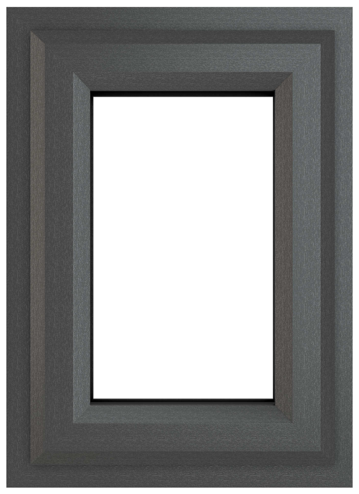 Crystal uPVC Grey / White Top Hung Clear Triple Glazed Window - 440 x 610mm