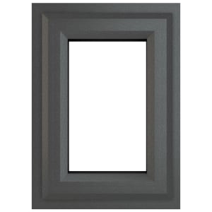 Crystal uPVC Grey / White Top Hung Clear Triple Glazed Window - 440 x 610mm