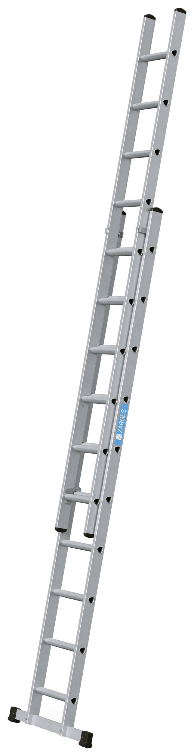 Zarges Everest 2 x 10 D-Rung Aluminium Double Extension Ladder - Max Height 4.93m