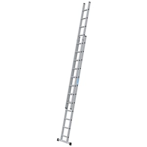 Zarges Everest 2 x 12 D-Rung Aluminium Double Extension Ladder - Max Height 6.05m