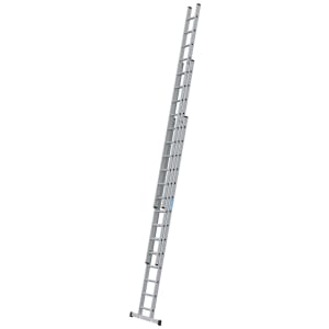 Zarges Everest 3 x 14 D-Rung Aluminium Treble Extension Ladder - Max Height 9.45m