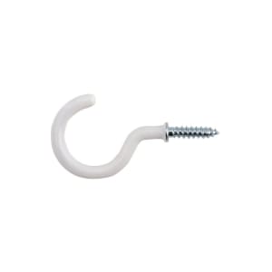 Wickes White Round Cup Hook - Pack of 25