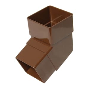 FloPlast 65mm Square Downpipe Offset Bend 112.5 - Brown