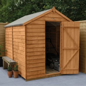 Forest Garden 8 x 6 ft Apex Overlap Dip Treated Windowless Shed
