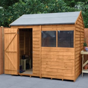Forest Garden 8 x 6 ft Reverse Apex Overlap Dip Treated Shed
