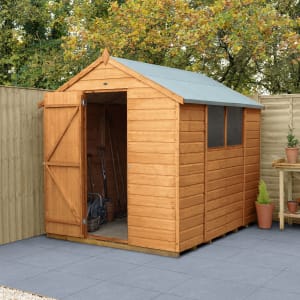 Forest Garden 8 x 6 ft Apex Shiplap Dip Treated Shed