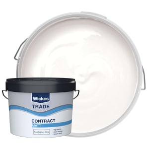 Wickes Trade Contract Matt Emulsion Paint - Pure Brilliant White - 10L