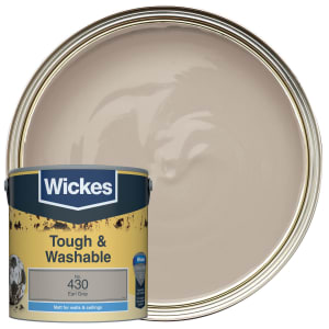 Wickes Tough & Washable Matt Emulsion Paint - Earl Grey No.430 - 2.5L
