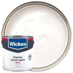 Wickes Quick Dry Gloss Paint - Pure Brilliant White - 2.5L