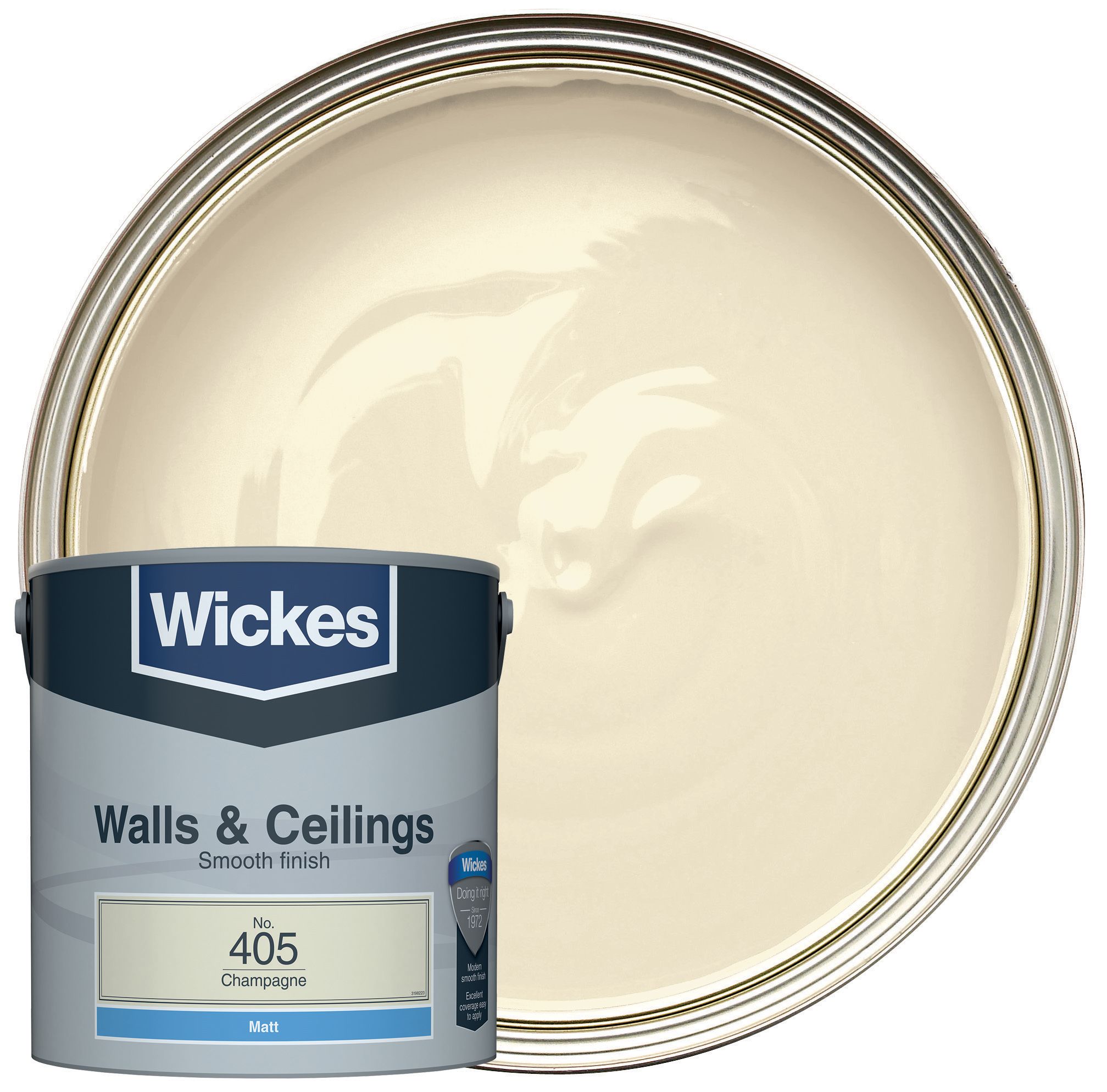 Wickes Vinyl Matt Emulsion Paint - Champagne No.405 - 2.5L