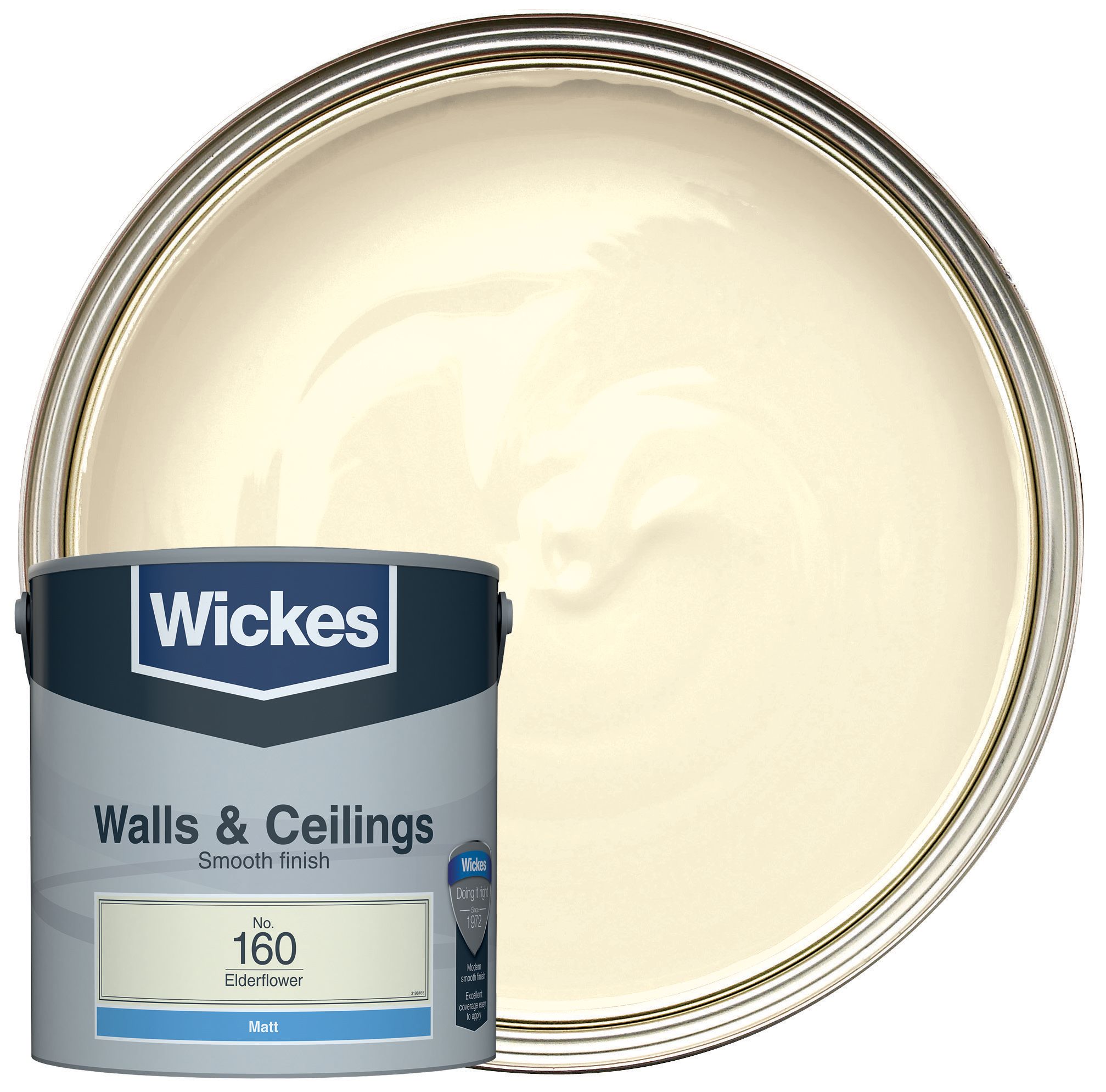Wickes Vinyl Matt Emulsion Paint - Elderflower No.160 - 2.5L