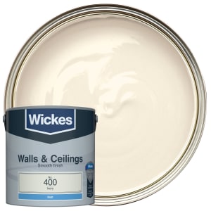 Wickes Vinyl Matt Emulsion Paint - Ivory No.400 - 2.5L