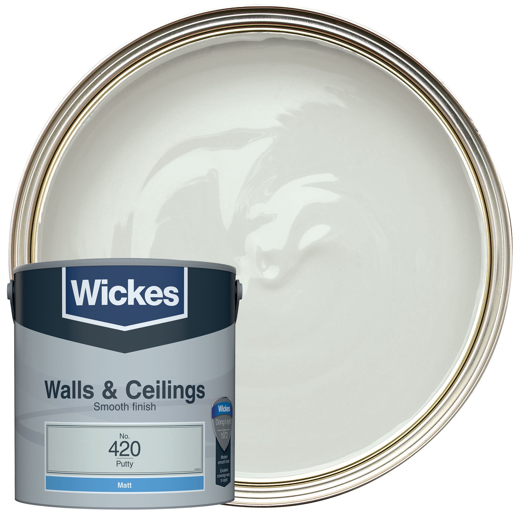 Wickes Vinyl Matt Emulsion Paint - Putty No.420 - 2.5L