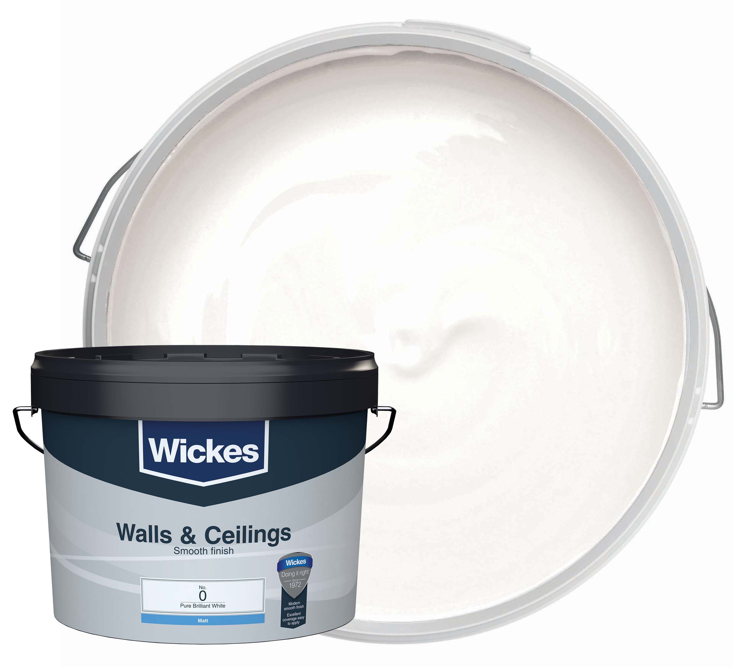 Wickes Vinyl Matt Emulsion Paint - Pure Brilliant White - 10L