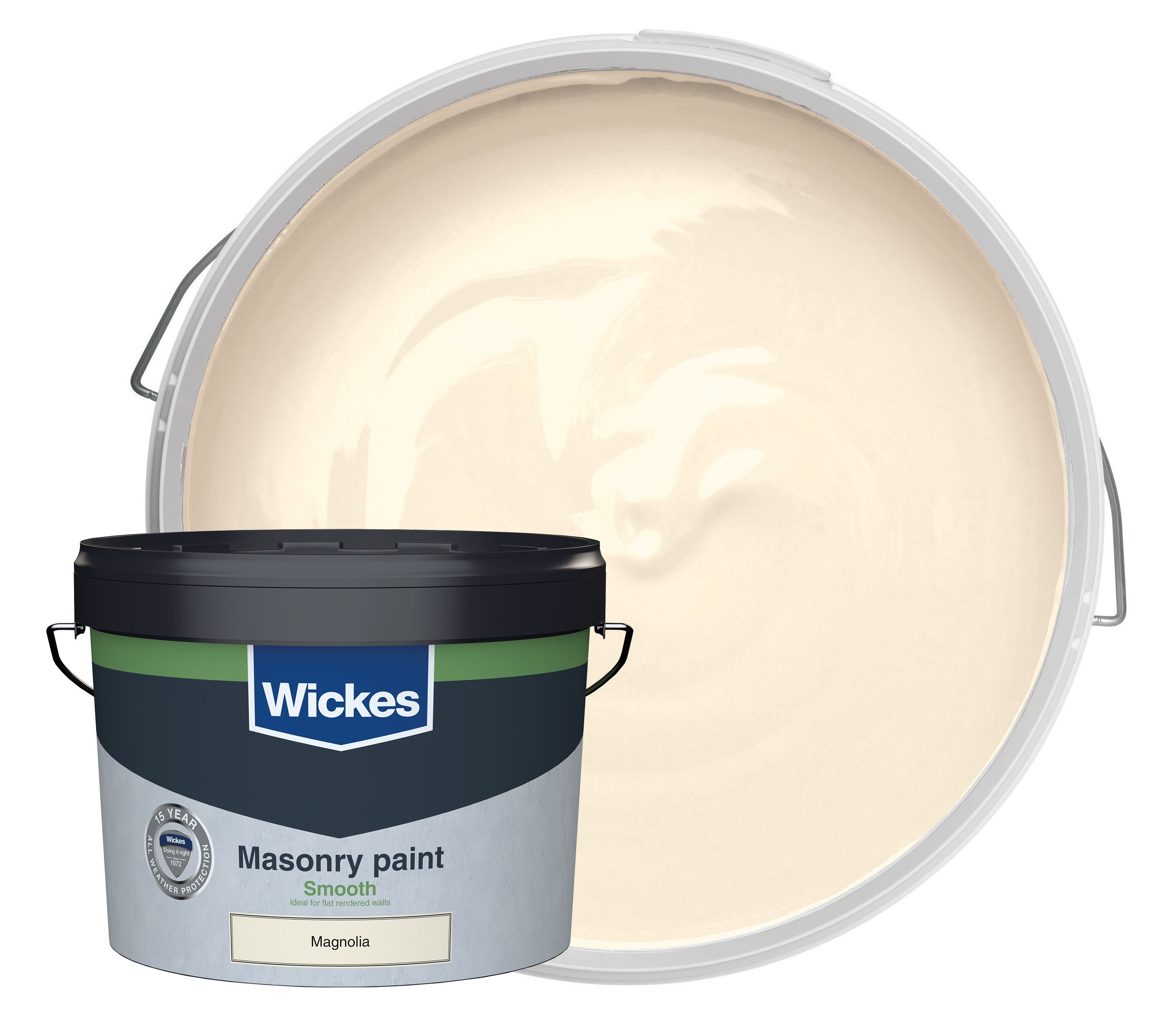 Wickes Smooth Masonry Paint - Magnolia - 10L