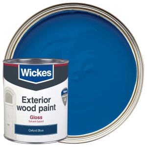 Wickes Exterior Gloss Paint - Oxford Blue - 750ml