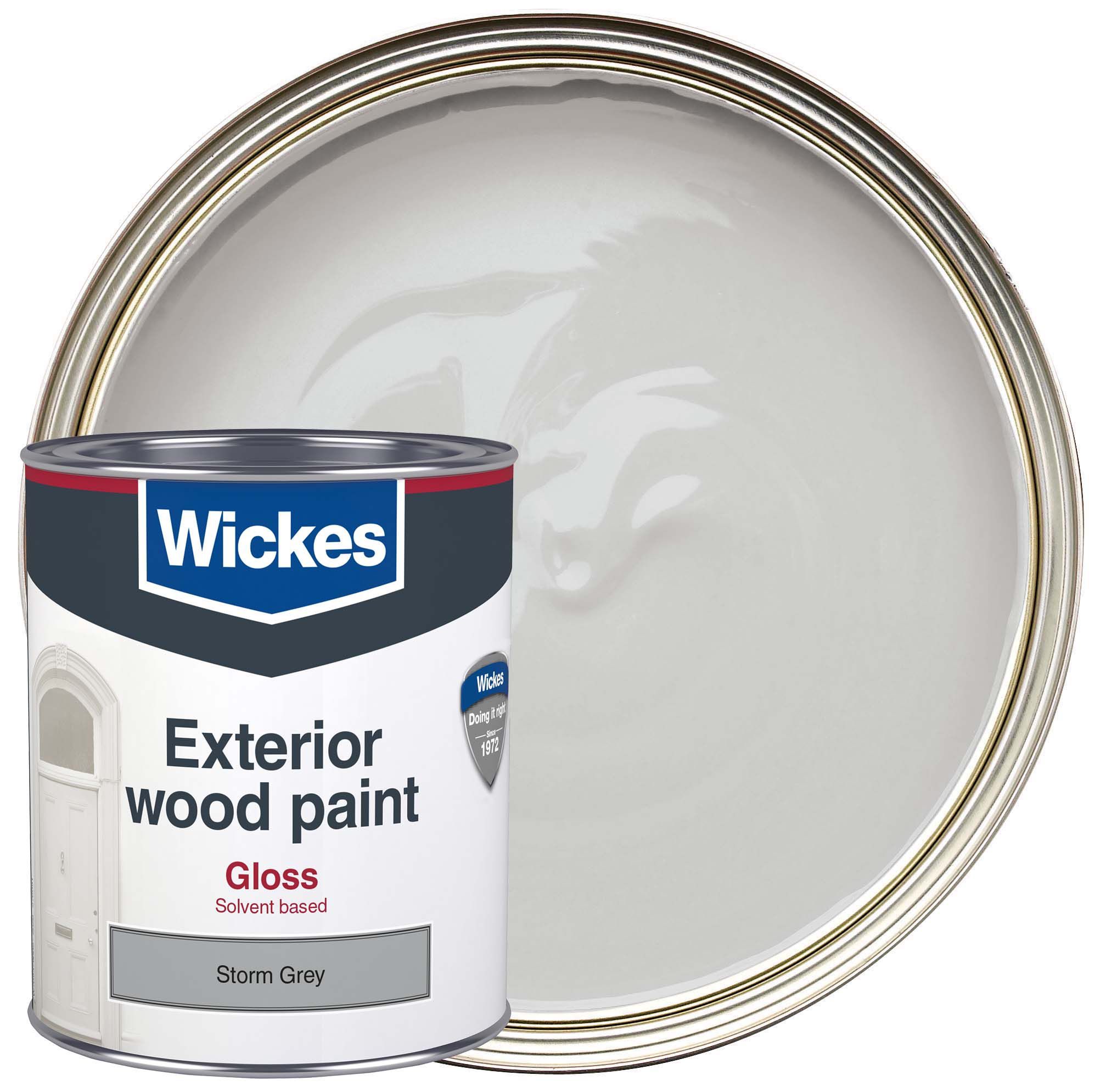 Wickes Exterior Gloss Paint - Storm Grey - 750ml