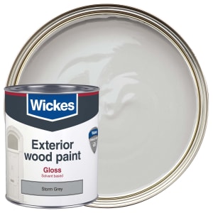 Wickes Exterior Gloss Paint - Storm Grey - 750ml