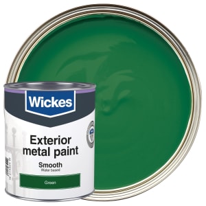 Wickes Smooth Satin Finish Metal Paint - Green - 750ml