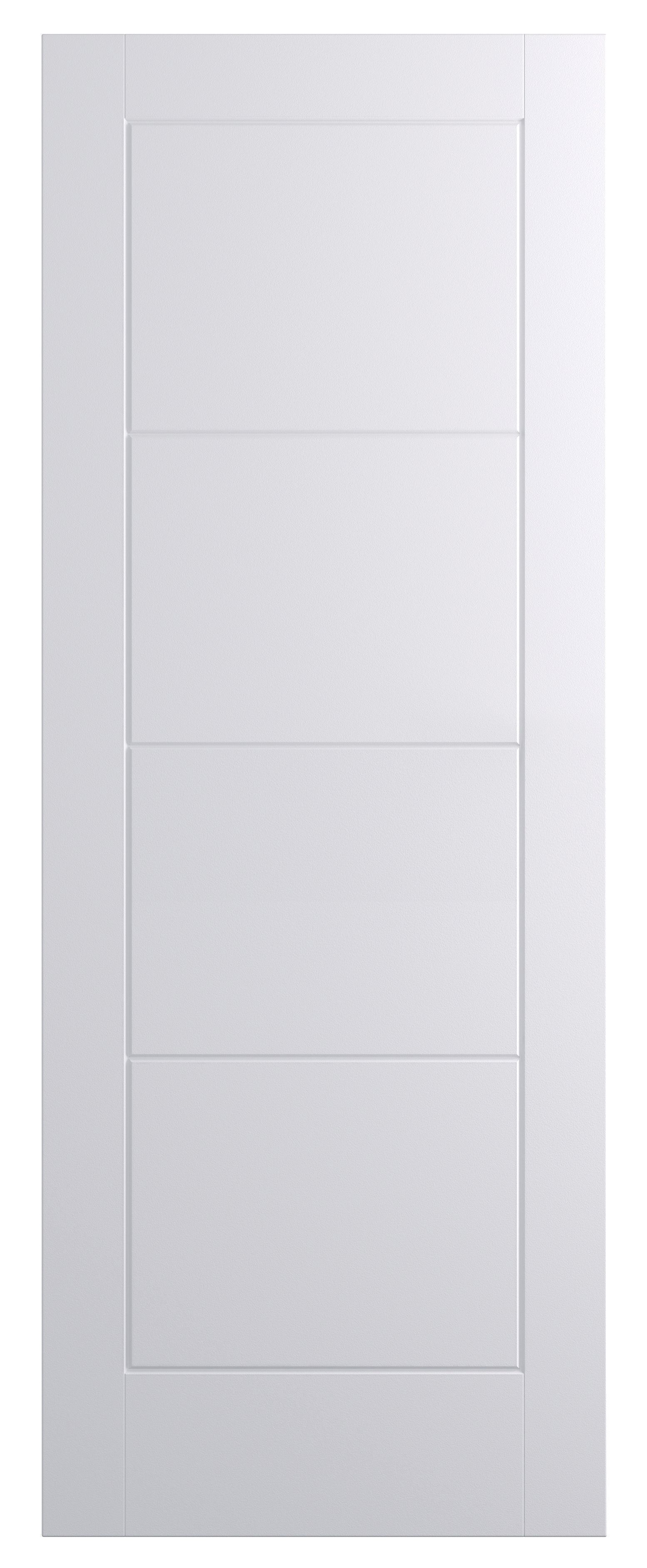 Wickes Exeter White Smooth Moulded 4 Panel FD30 Internal Fire Door - 1981 x 762mm