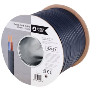 Twin & Earth Cable - 1.0mm2 x 100m