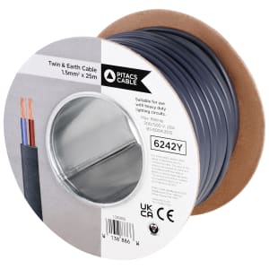 Twin & Earth 6242Y Grey Cable - 1.5mm2 - 25m