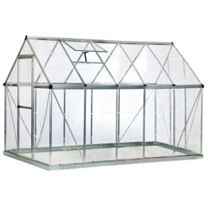 Palram Silver Canopia Harmony Large Aluminium Apex Greenhouse with Polycarbonate Panels - 6 x 10ft