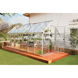 Palram Canopia Harmony Large Aluminium Apex Long Greenhouse with Polycarbonate Panels - 6 x 14ft