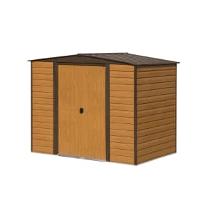 Rowlinson Woodvale Double Door Metal Apex Shed without Floor - 8 x 6ft