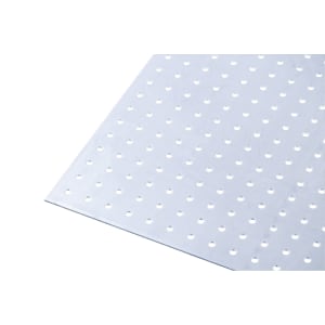 Rothley Perforated Round Hole 4.5mm Galvanised Steel Metal Sheet - 250 x 500mm