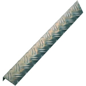 Rothley Aluminium Checkerplate Angle - 53.6 x 29.5 x 1000mm