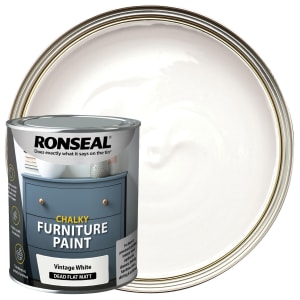 Ronseal Chalky Furniture Paint - Vintage White - 750ml