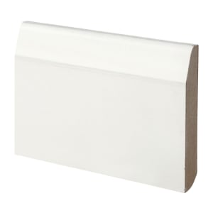 Wickes Dual Purpose Chamfered / Bullnose Primed MDF Skirting - 14.5 x 94 x 2400 mm