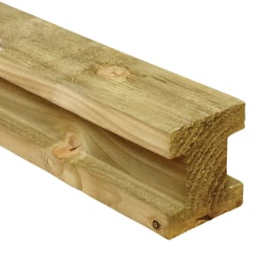 Wickes H Shaped Slotted Timber Fence Post - 90 x 90 x 2400mm