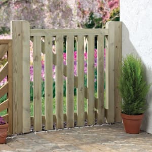 Wickes Palisade Open Slatted Timber Gate - 915 x 895mm