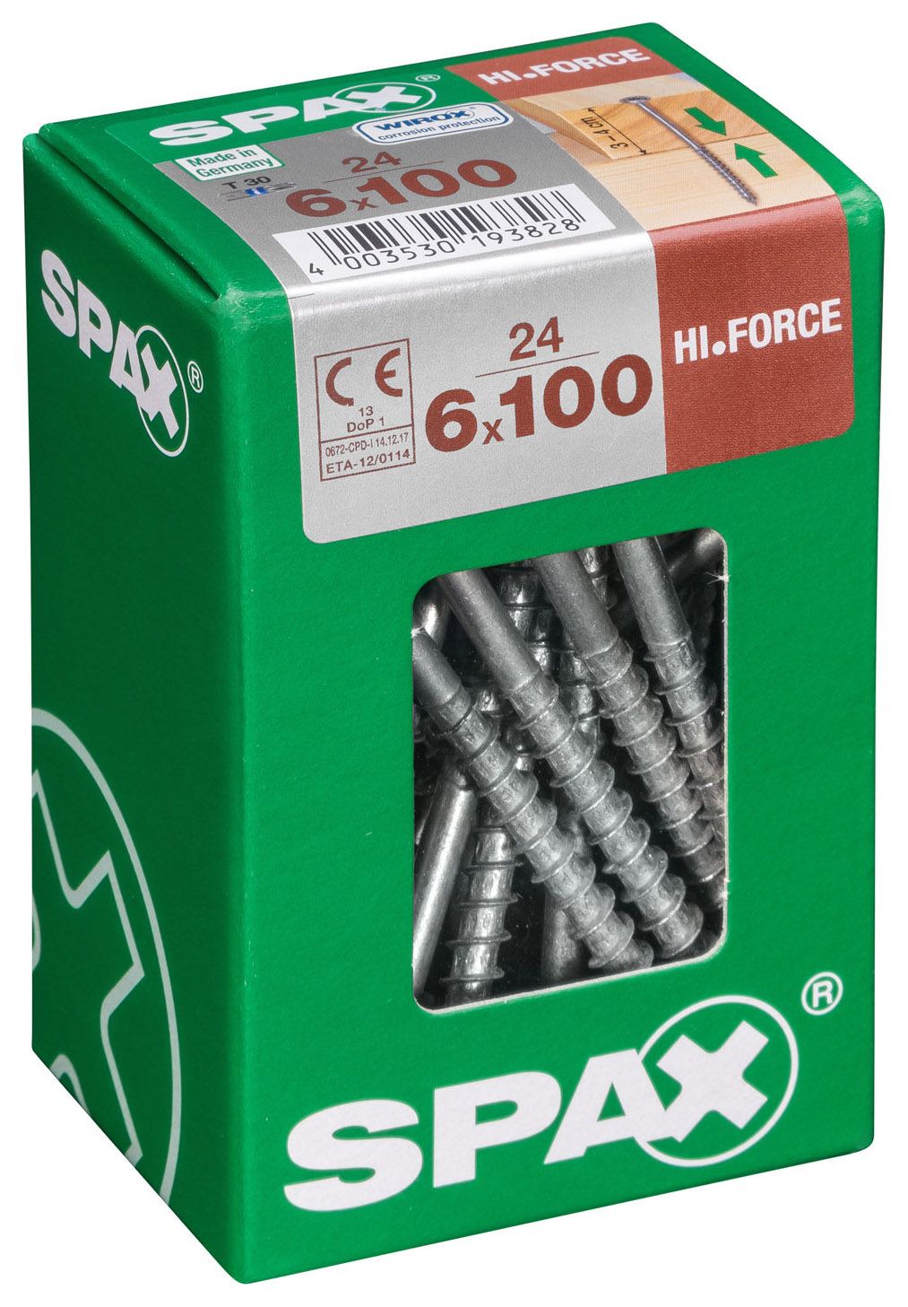 Spax TX Washer-Head Wirox Screws - 6 x 100mm Pack of 24