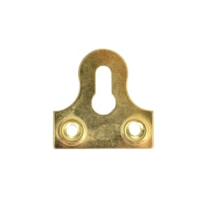Wickes Slotted Brass Glass Plate - 33mm - Pack of 10