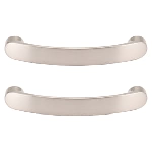 Curved Pull Cabinet Handle Brushed Nickel 112mm - Pack of 2