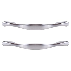 Flat Bow Cabinet Handle Brushed Nickel 148mm - Pack of 2