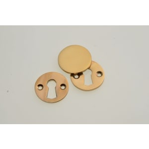 Wickes Key Hole Cover & Plate - Brass 35mm