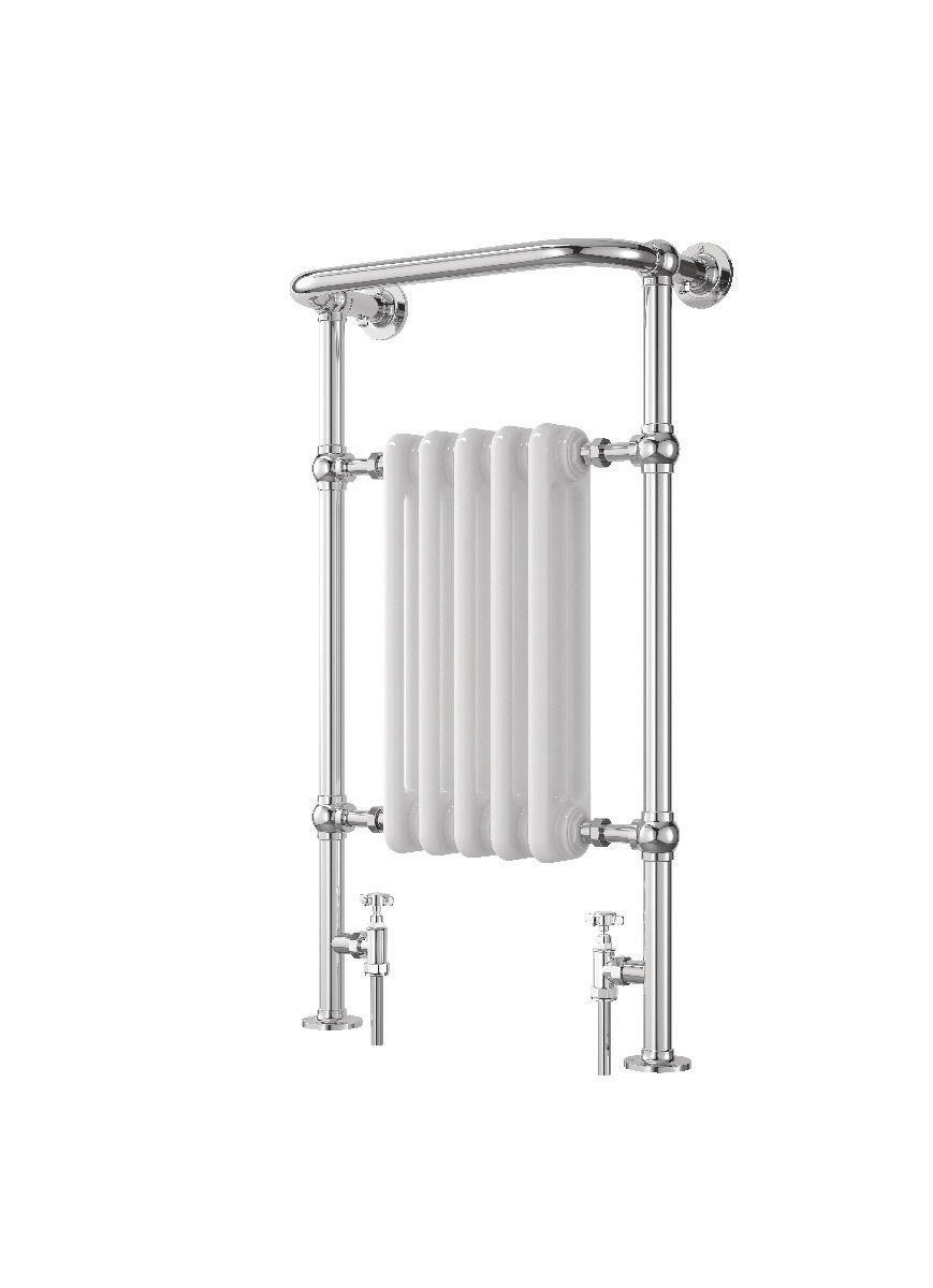 Wickes Etiquette Chrome & White Designer Towel Radiator - 510mm - Various Heights Available