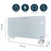 Princess Smart Glass Panel Heater 1500W White | Wickes.co.uk