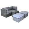 Charles bentley rattan multifunctional contemporary lounge set store in grey