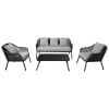 Charles bentley 4 seater rope and metal lounge set sales