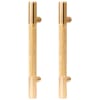 T Bar Cabinet Handle Knurled Polished Brass 150mm - Pack of 2
