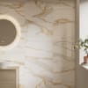 Wickes Calacatta Silk Gold Polished Porcelain Wall & Floor Tile - 600 x 600mm
