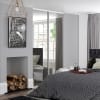 Spacepro Sliding Wardrobe Door White Framed Mirror Twinpack - 2260mm x 610mm