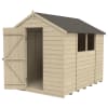 Forest Garden 8 x 6 ft Apex Overlap Pressure Treated Shed
